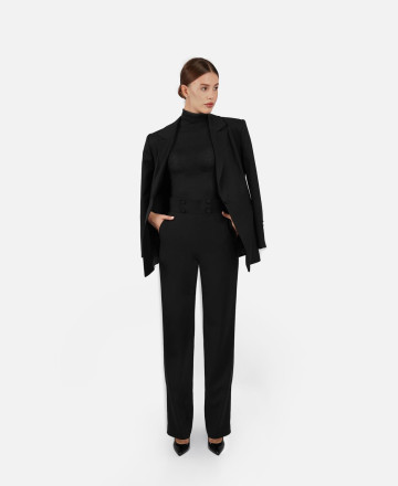Black pants with buttons