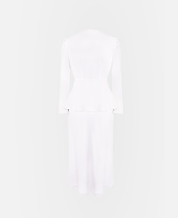 White chiffon suit
