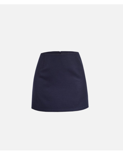 Blue wool skirt