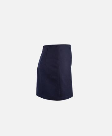 Blue wool skirt