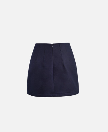 Blue wool skirt