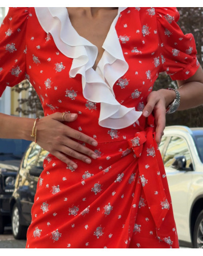 Red mini dress