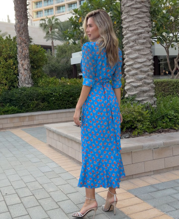 Blue midi dress