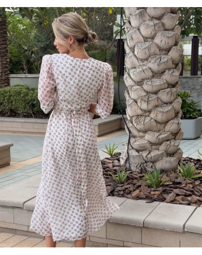 White midi dress