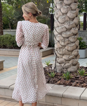 White midi dress